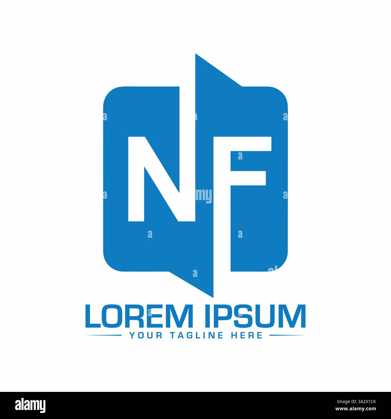 NF-Letter-Logo Stock Vektor