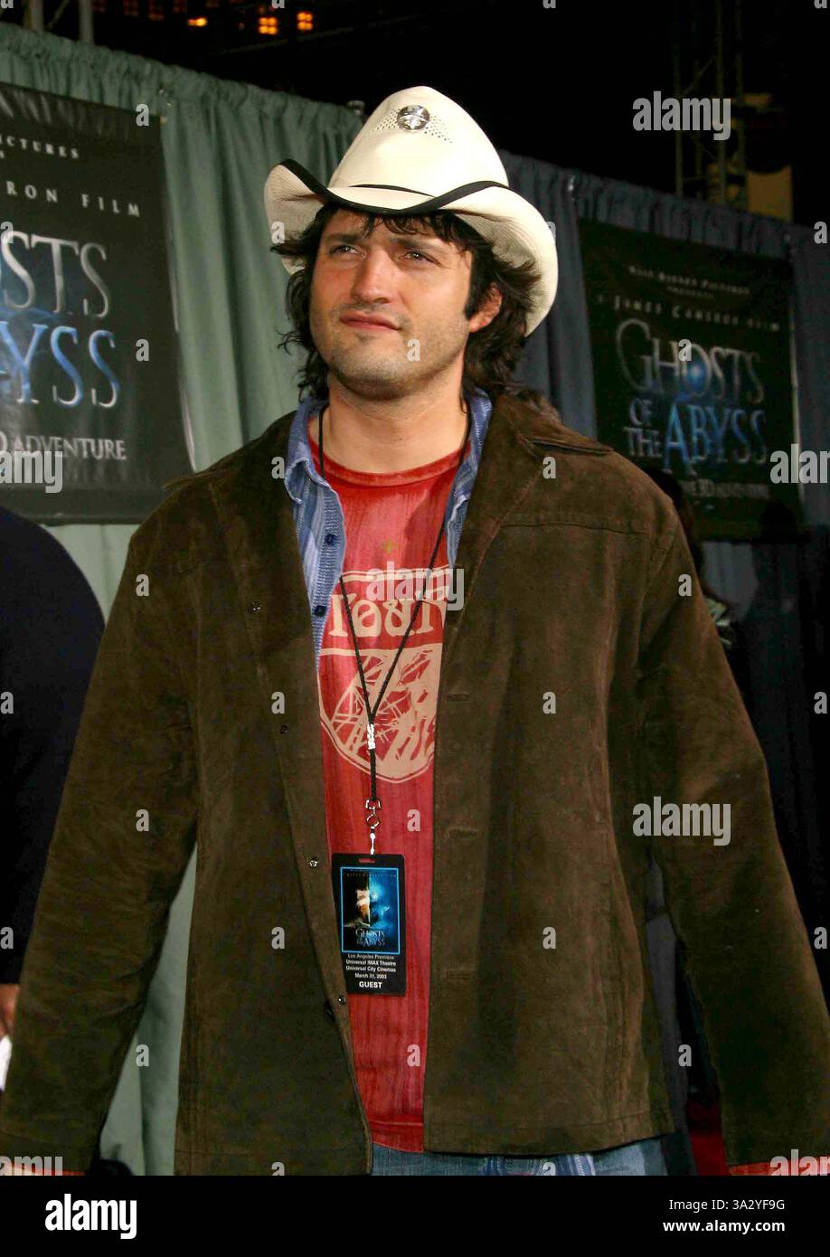 31. MÄRZ 2003 - HOLLYWOOD, CA, USA - ROBERT RODRIGUEZ - GHOSTS OF THE ABYSS - PREMIERE -. UNIVERSAL HOLLYWOOD WALK IMAX, HOLLYWOOD, CA. 31. MÄRZ 2003 -. NINA PROMMER/2003 K29773NP(Bild: © Globe Photos/ZUMAPRESS.com) Stockfoto