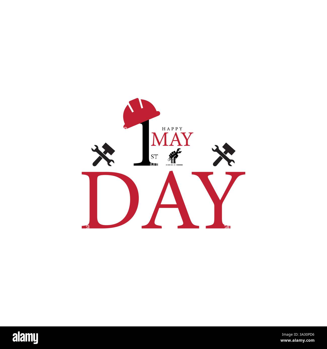 Mai Magie verbreitet Freude und Liebe am 1. Mai Stock Vektor