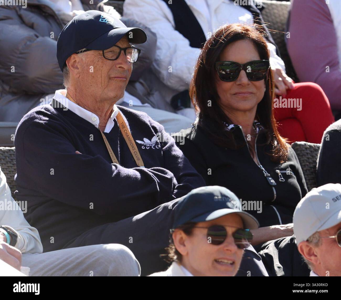 Indian Wells, Kalifornien, USA. März 2025. Bill Gates und Melinda Gates bei den BNP Paribas Open 2025 im Indian Wells Tennis Garden am 13. März 2025 in Indian Wells, Kalifornien. Kredit: Hoo Me. Com/Media Punch/Alamy Live News Stockfoto
