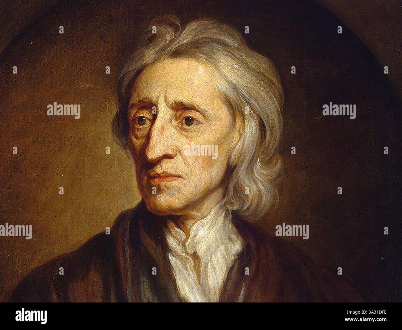 JOHN LOCKE (1632-1704) englischer Philosoph und Arzt. Detail eines Porträts von Godfrey Kneller aus dem Jahr 1697 Stockfoto