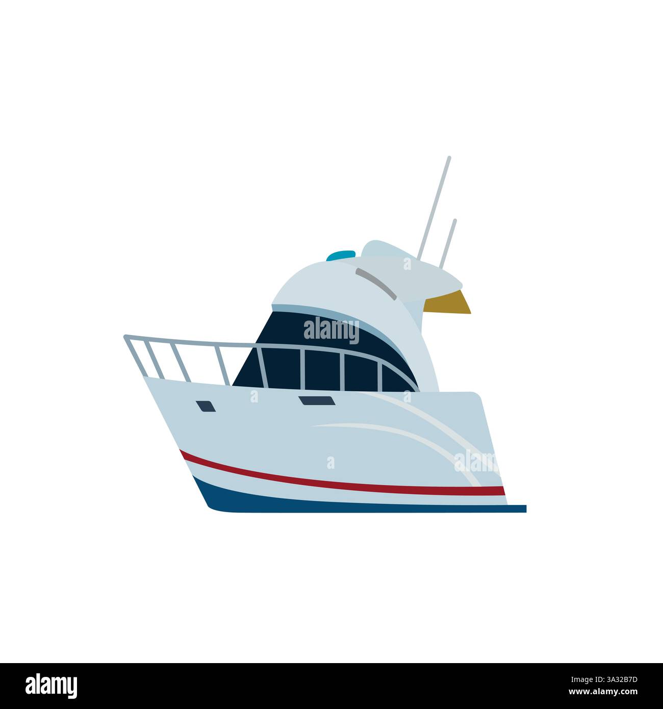 Yachtboot Schiff Emoji Symbol Symbol Symbol Vektor Illustration Stock Vektor