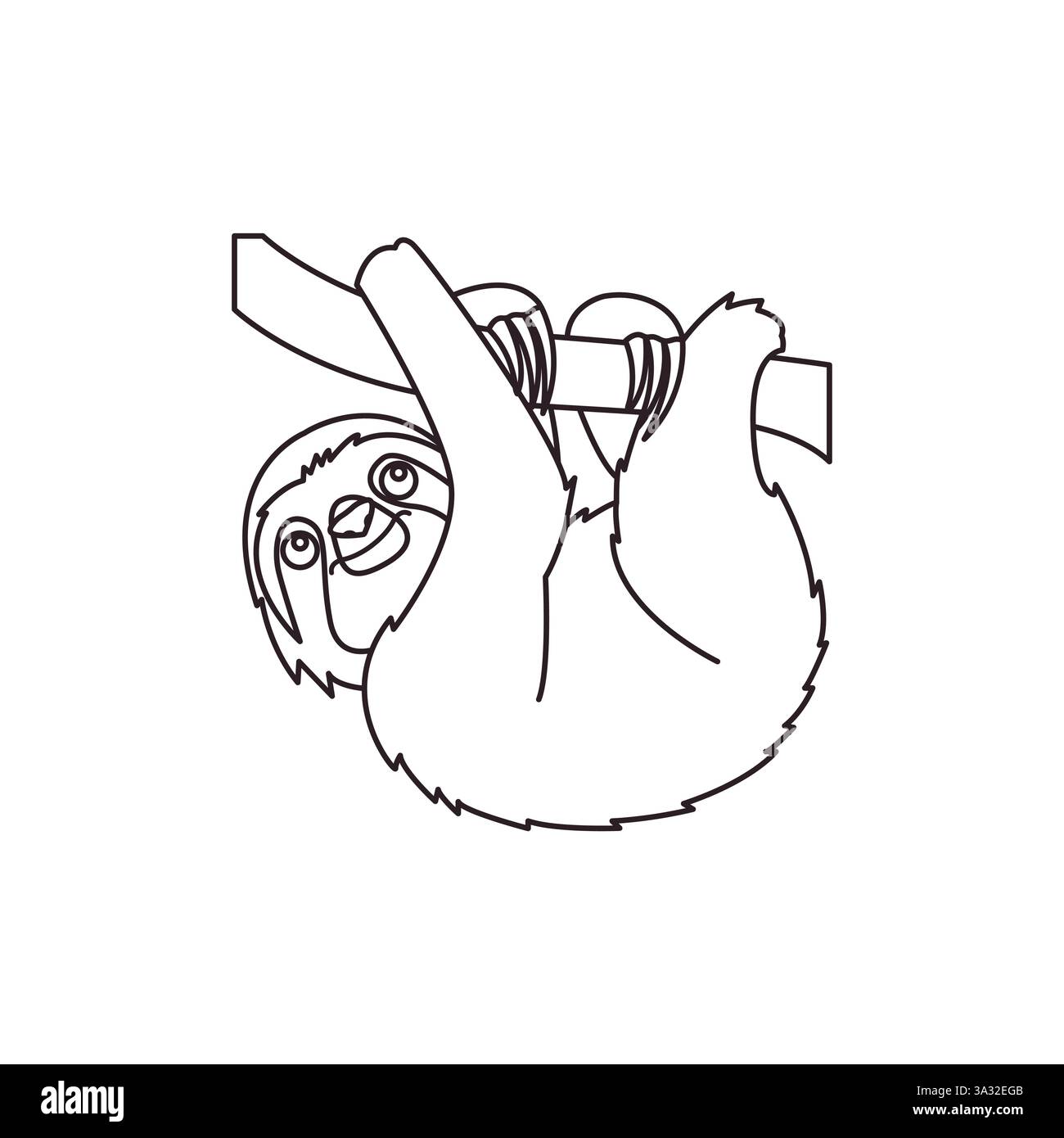 Faultier Emoji Symbol Symbol Symbol Vektor Illustration Stock Vektor