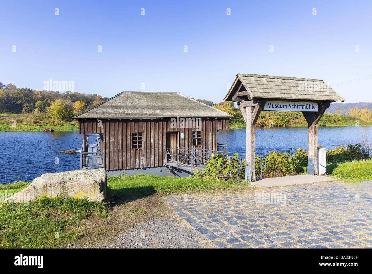 Museumsmühle auf der Mulde in Hoefgen, Grimma, Sachsen, Deutschland, Europa Stockfoto