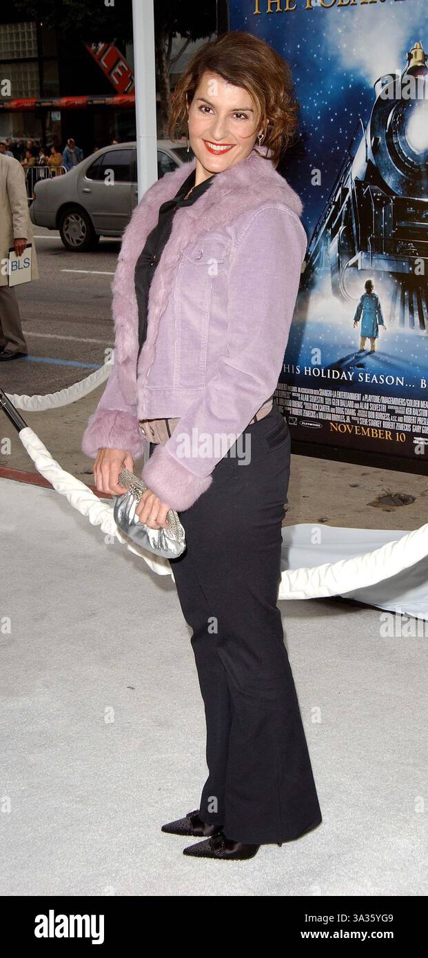 NOVEMBER 2004 - HOLLYWOOD, KALIFORNIEN - K40150FB. DIE POLAR EXPRESS-PREMIERE BEI GRAUMAN'S CHINESISCHES THEATER HOLLYWOOD, CA. 11.07.2004. FITZROY BARRETT / 2004.NIA VARDALOS(Bild: © Globe Photos/ZUMAPRESS.com) Stockfoto
