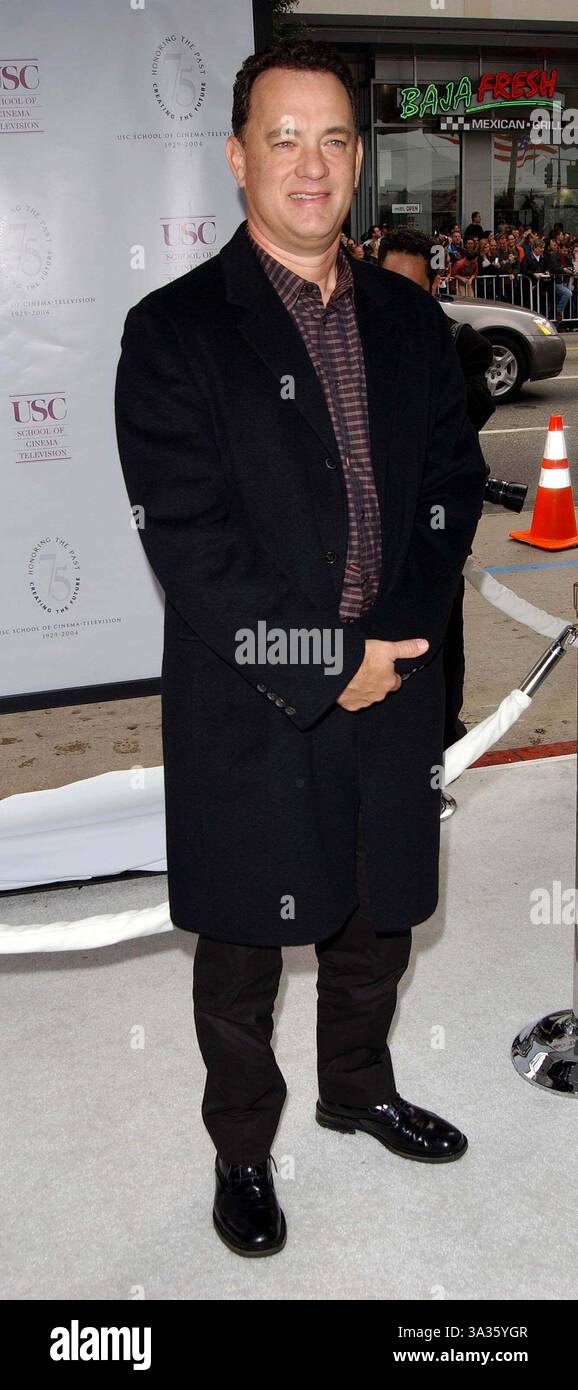 NOVEMBER 2004 - HOLLYWOOD, KALIFORNIEN - K40150FB. DIE POLAR EXPRESS-PREMIERE BEI GRAUMAN'S CHINESISCHES THEATER HOLLYWOOD, CA. 11.07.2004. FITZROY BARRETT / 2004.TOM HANKS(Bild: © Globe Photos/ZUMAPRESS.com) Stockfoto