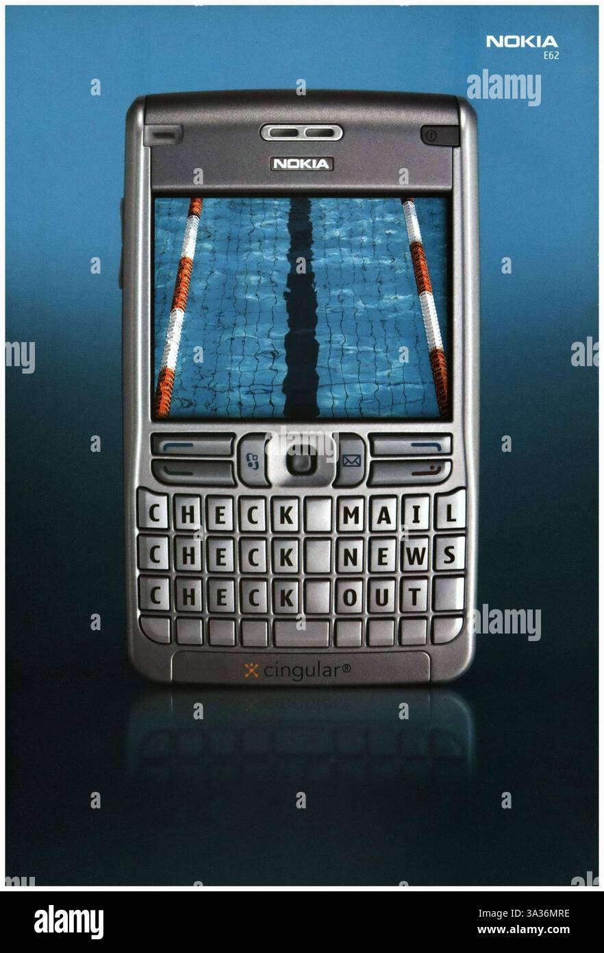 2006 Nokia E62 Symbian Smartphone-Anzeige Stockfoto