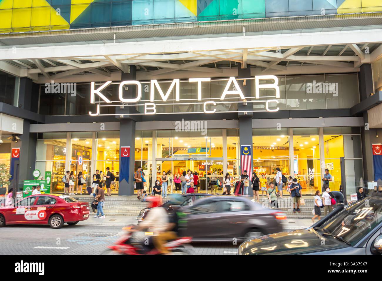 Das Äußere von KOMTAR JBCC (Johor Bahru City Centre), einem Einkaufszentrum in Johor Bahru, Malaysia Stockfoto