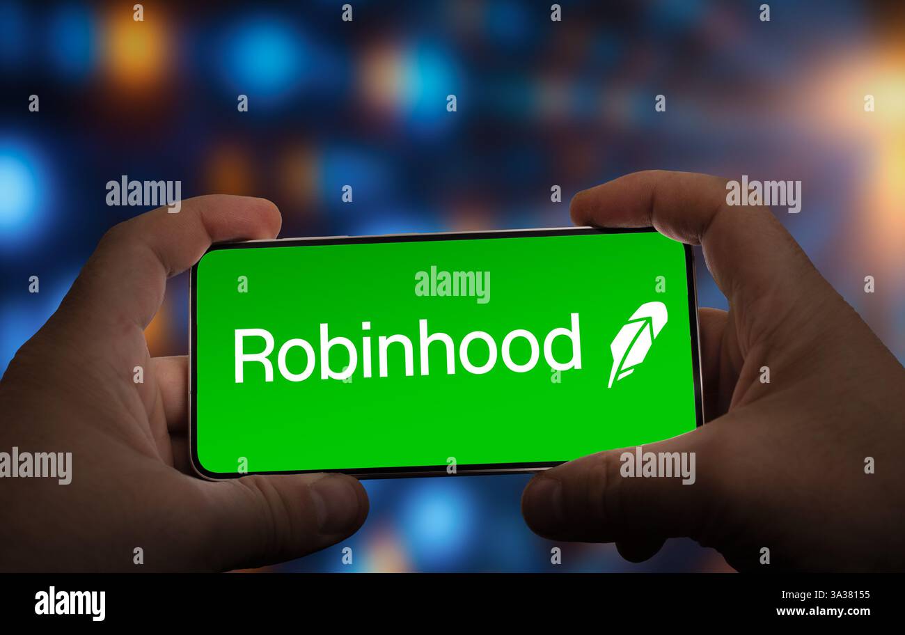 Robinhood Handelsmaklerfirma Stockfoto