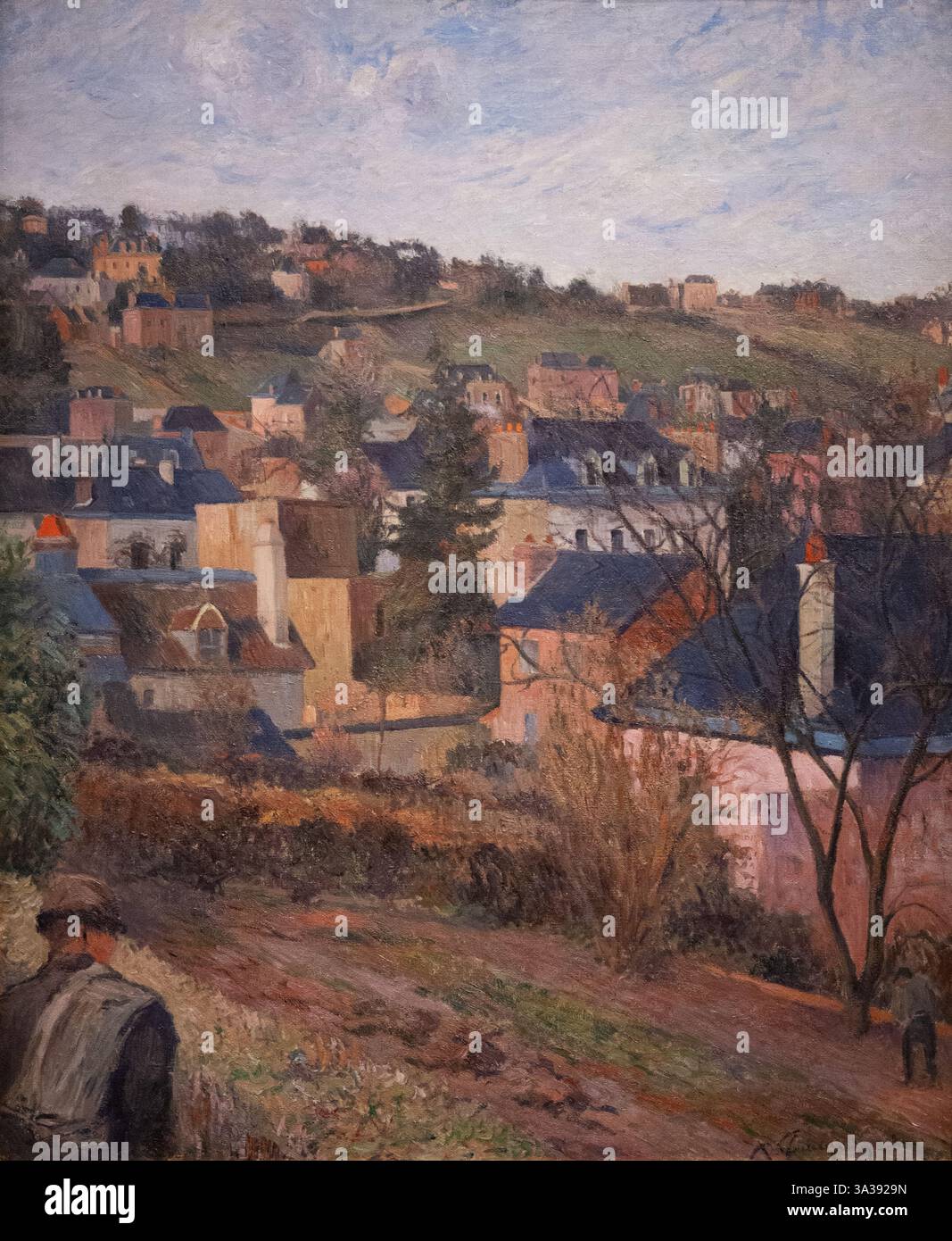 Paul Gauguin Gemälde: Gauguin, Blaue Dächer (Rouen), 1884; postimpressionistische französische Landschaftsmalerei aus den 1800er Jahren; Öl auf Leinwand; Sammlung Oskar Reinhart Stockfoto