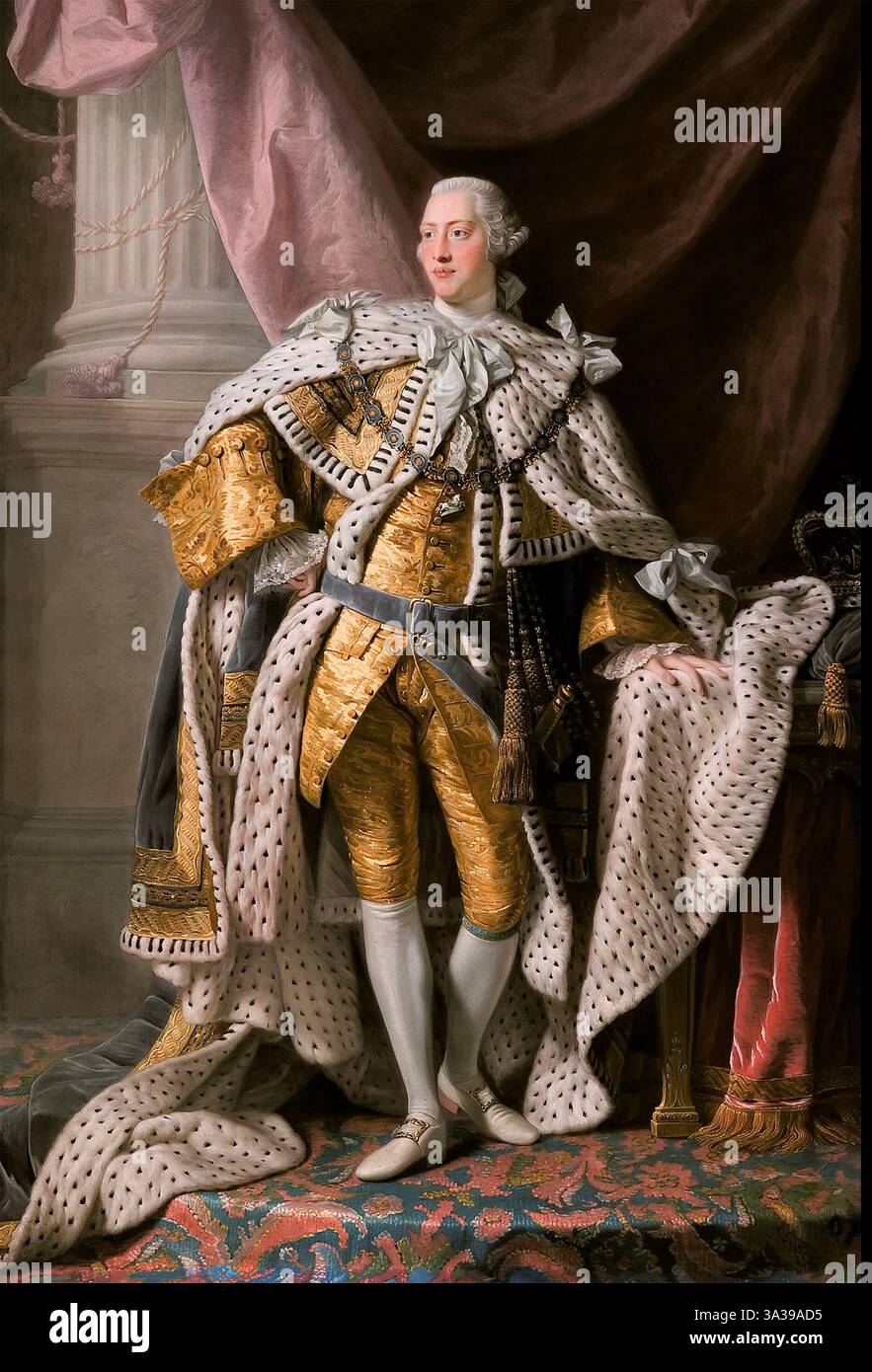 KÖNIG GEORG III. (1738–1820) in Krönungsgewändern von Allan Ramsay, 1762 Stockfoto