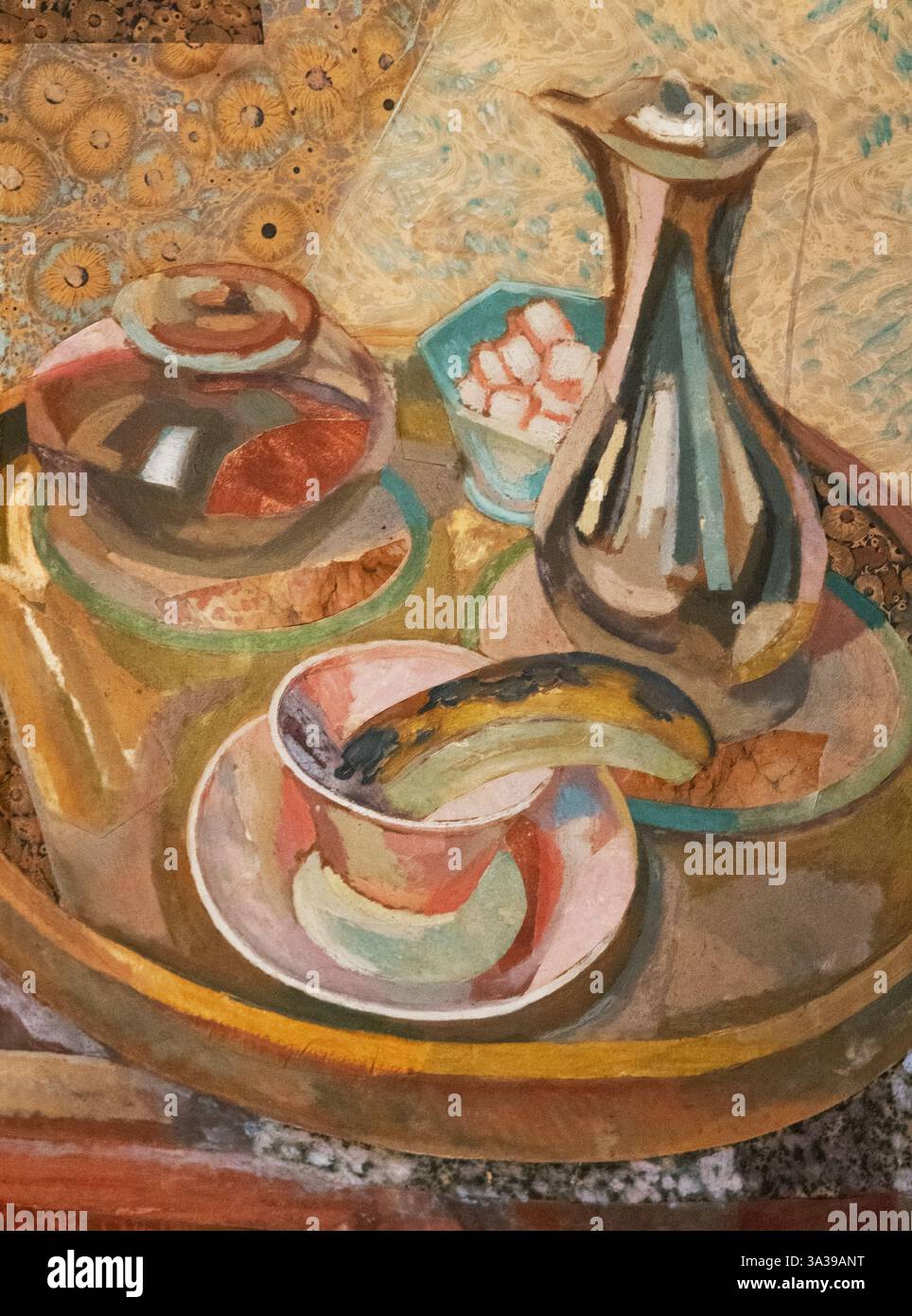Roger Fry Painting; Roger Fry; Stillleben mit Coffee Pot 1915; Bloomsbury Group Artist still Life Painting. 20. Jahrhundert Stockfoto