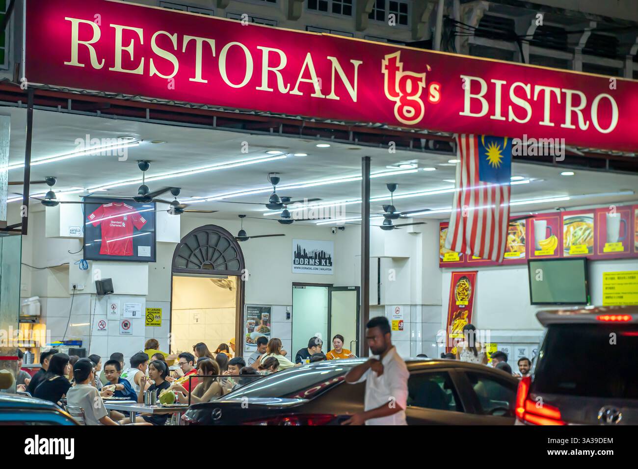 Das Innere von TG's Bistro, einem Restaurant in Bukit Bintang, Kuala Lumpur, Malaysia Stockfoto