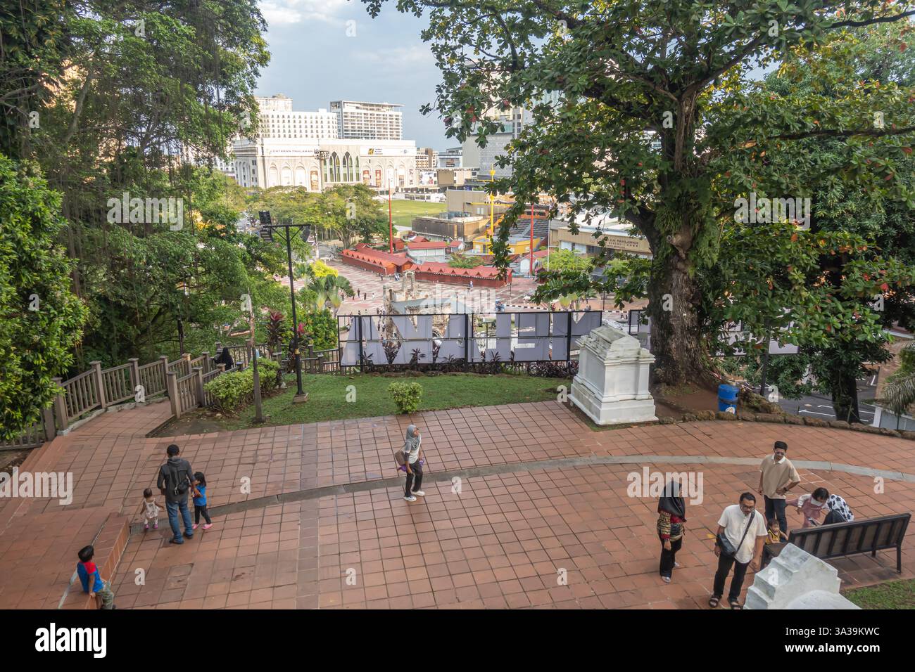 Blick von Malakka aus Saint Paul Hill, Malaysia Stockfoto