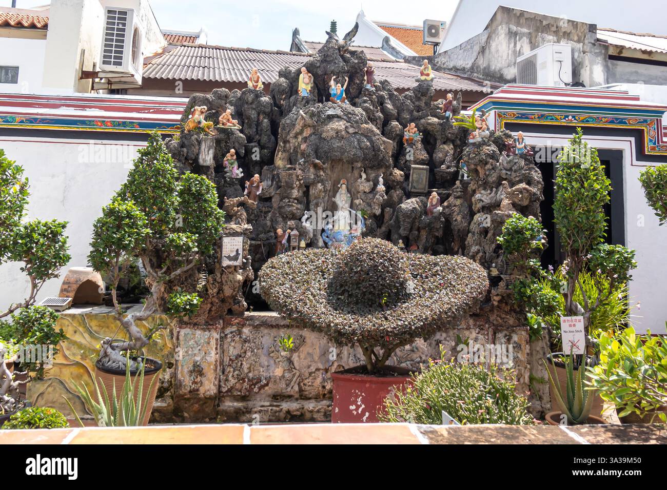 Der Cheng Hoon Teng Tempel Melaka, Malaysia - skulptural Stockfoto