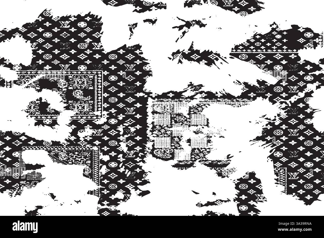 Zusammenfassung Hintergrund. Schwarzweiß-Textur. Bild enthält ein Effekt der schwarzen und weißen Tönen. Stock Vektor