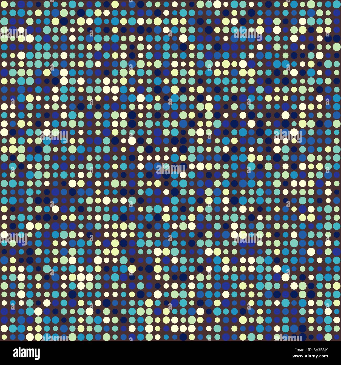 Geometrischer Hintergrund. Kreise in mehreren Farben. Neutral, Erdig, Grün, Braun, Blau. Angenehme Vektordarstellung. Stock Vektor