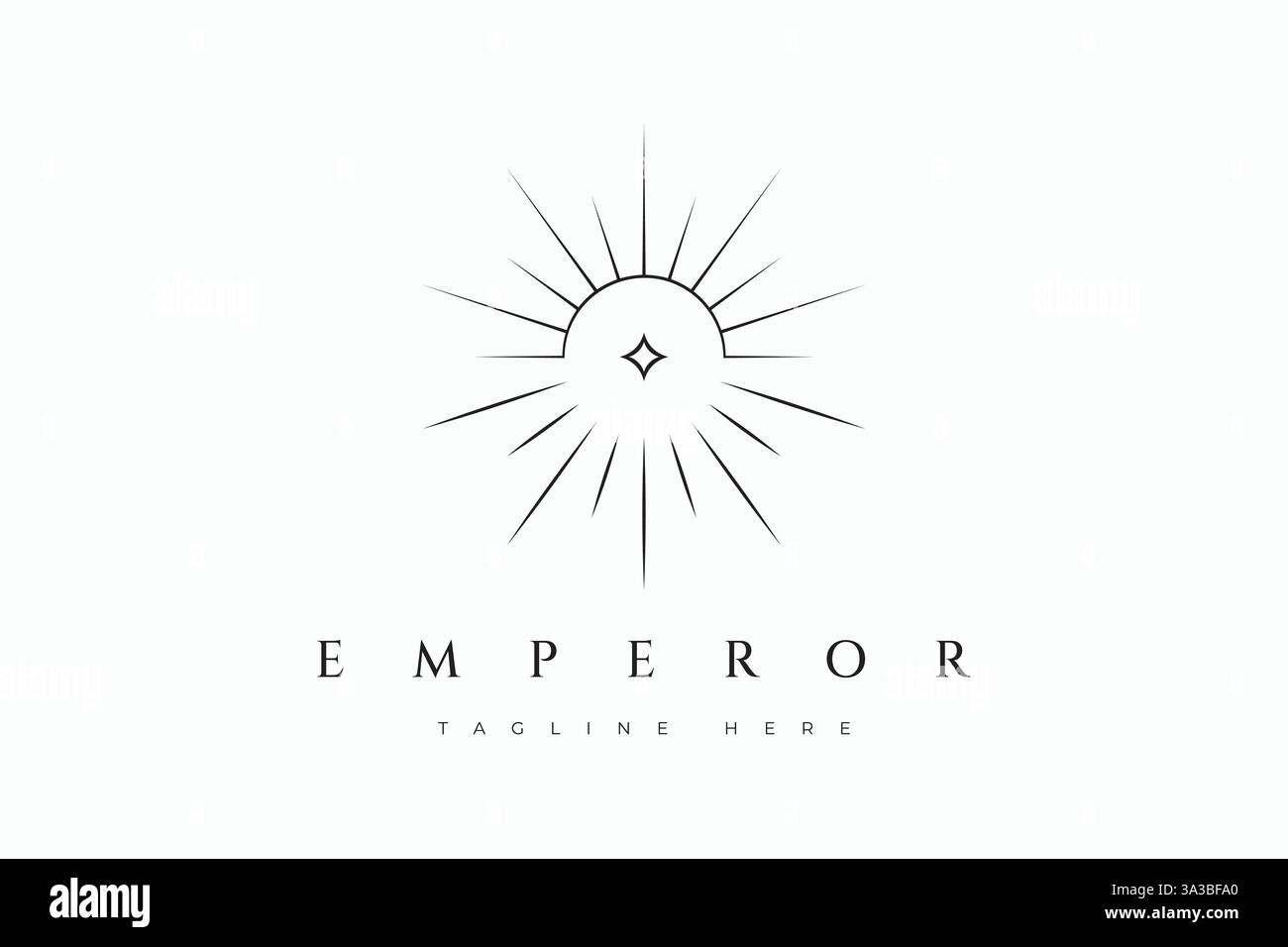 Abstrakte Illustration Licht Schönheit Mode Markenidentität Geometrischer Linearer Stil Stock Vektor