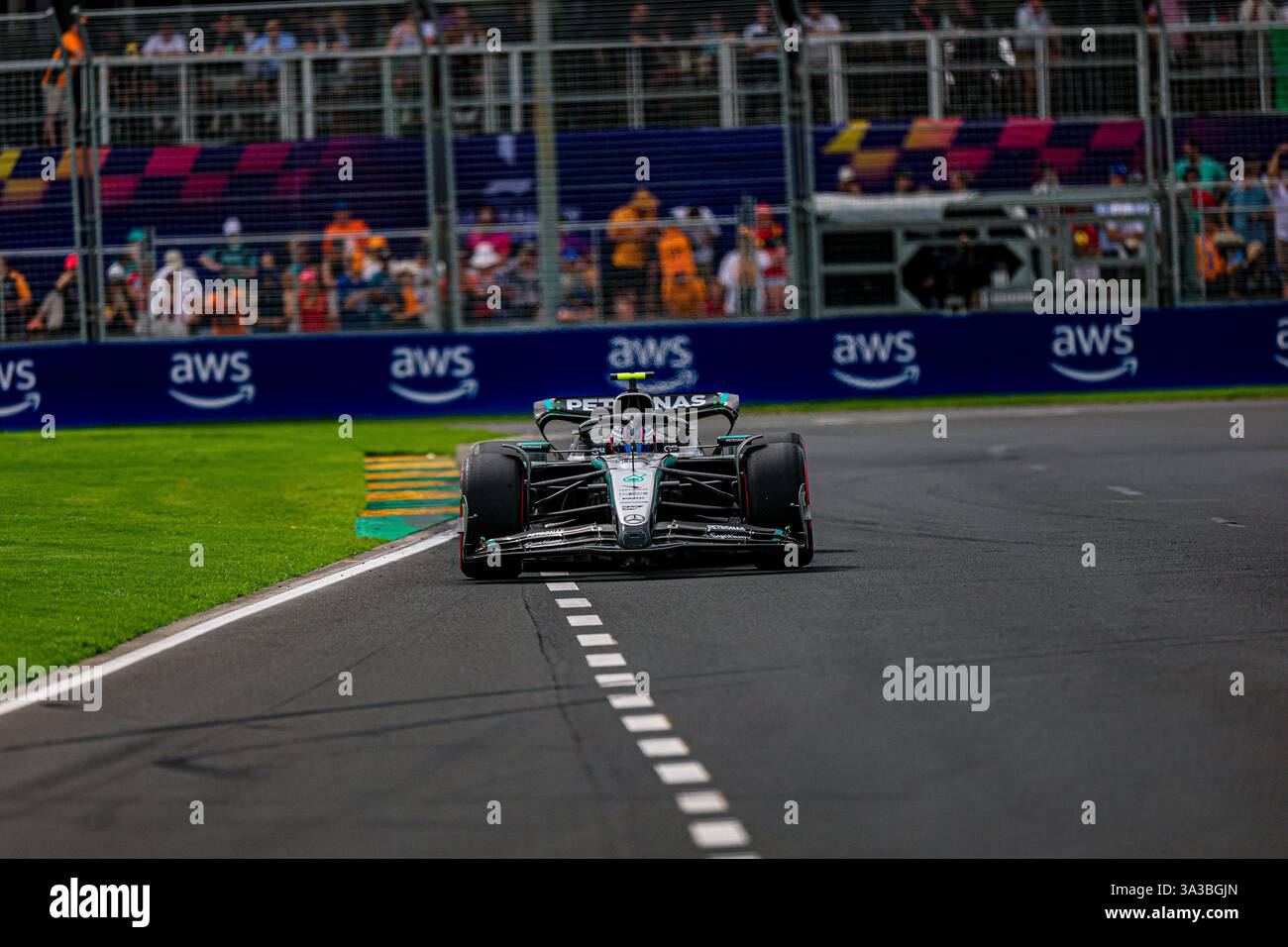 Malbourne, Australien. Februar 2025. Andrea Kimi Antonelli (ITA) - Mercedes-AMG PETRONAS F1 Team - Mercedes W16 - Mercedes E Performance während der Qualifikationsrunde des Grand Prix 2025 von Louis Vuitton in Australien; Albert Park, Melbourne, Australien, 14. Bis 16. März 2025 Credit: Alessio de Marco/Alamy Live News Stockfoto