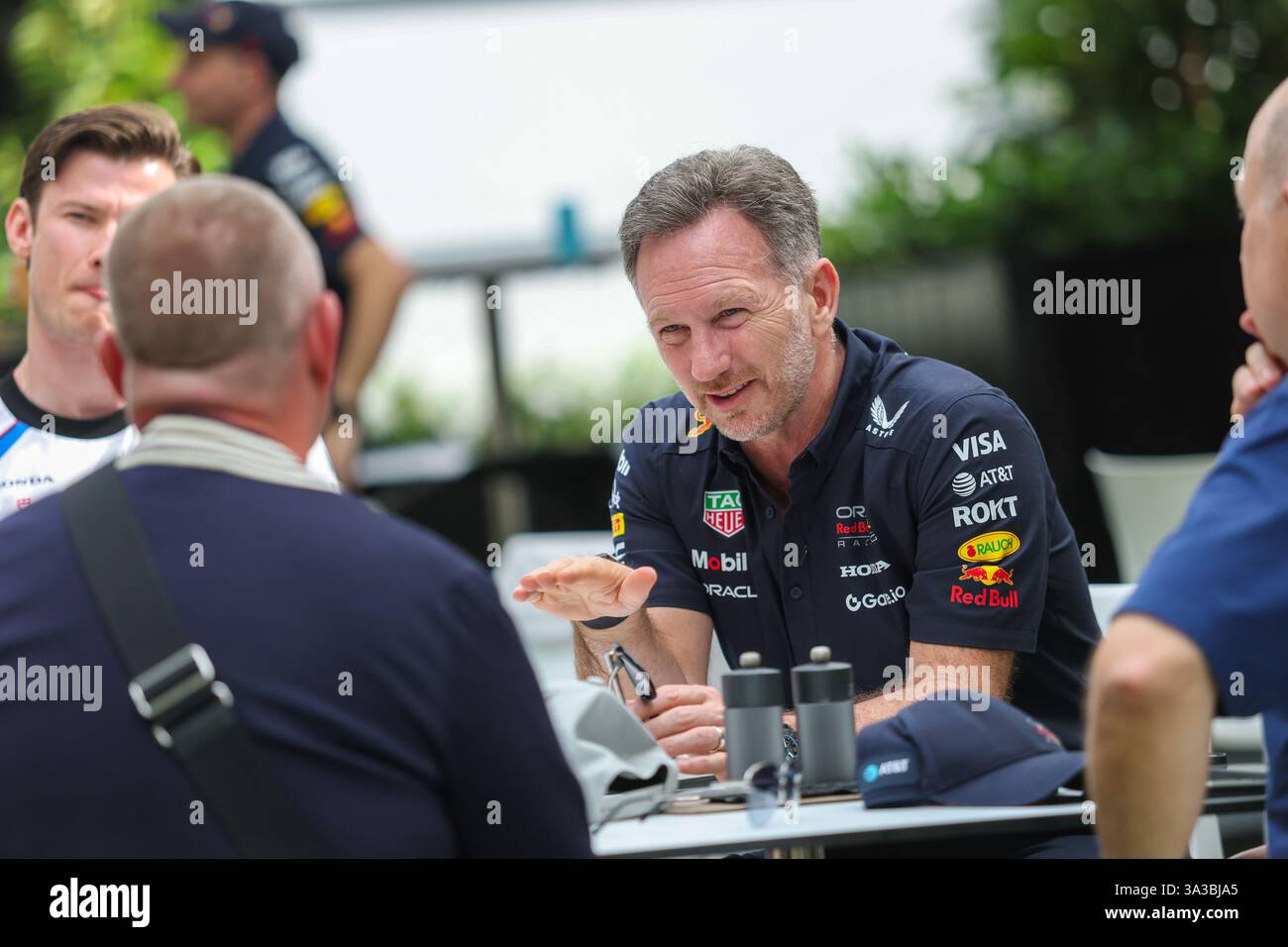 Malbourne, Australien. Februar 2025. 19/2025 - Christian Horner (GBR) - RedBull Racing Team Principal während der Qualifikationsrunde des Louis Vuitton Grand Prix 2025 in Australien; Albert Park, Melbourne, Australien, 14. Bis 16. März 2025 (Foto: Alessio de Marco/SIPA USA) Credit: SIPA USA/Alamy Live News Stockfoto