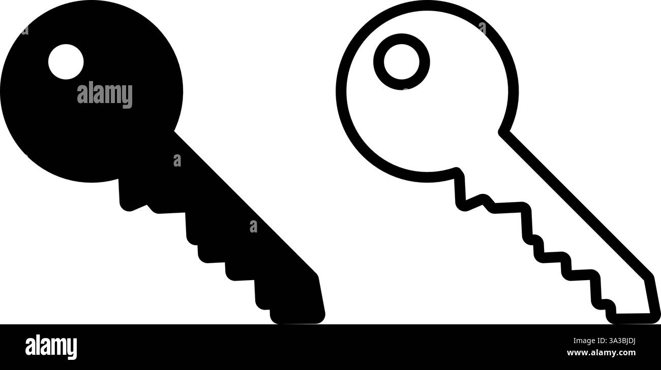 Schlüsselsymbol einfaches Design Stock Vektor