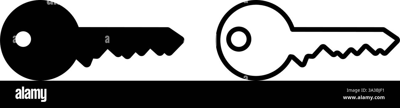 Schlüsselsymbol einfaches Design Stock Vektor