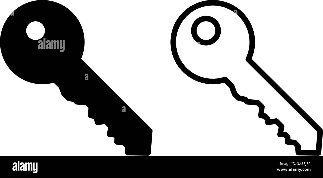 Schlüsselsymbol einfaches Design Stock Vektor