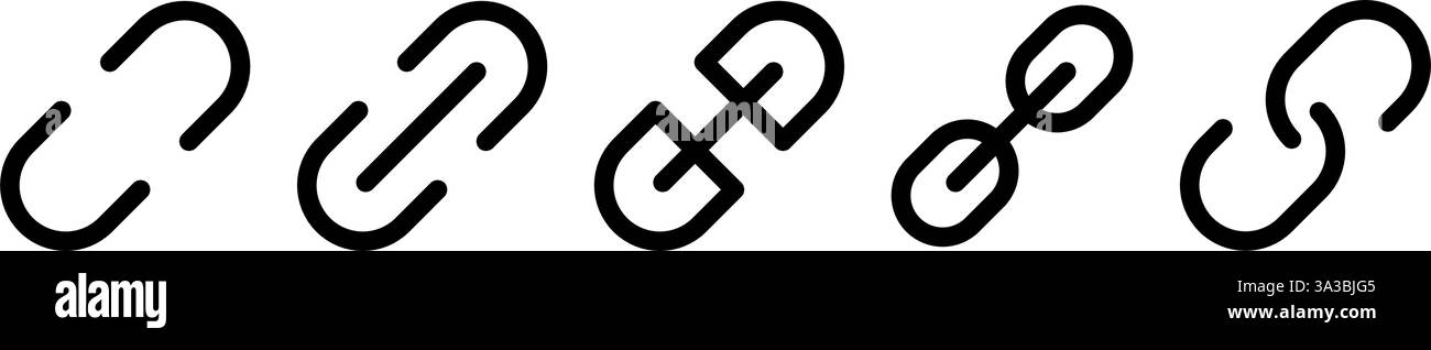 Symbol für Verknüpfung einfaches Design Stock Vektor