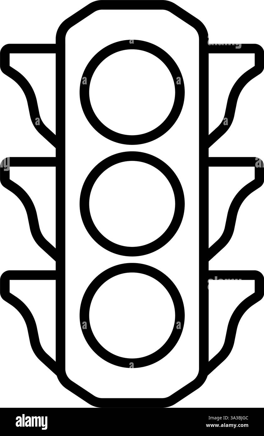 Ampelsymbol einfaches Design Stock Vektor