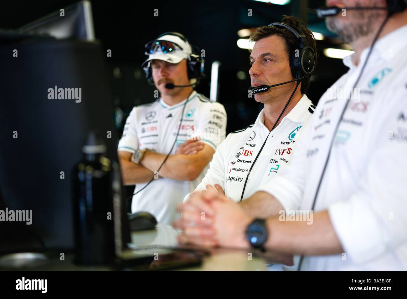 WOLFF Toto (aut), Teamchef &amp; CEO des Mercedes AMG F1 Teams, Porträt während des Formel 1 Louis Vuitton Australian Grand Prix 2025, 1. Runde der FIA Formel 1 Weltmeisterschaft 2025 vom 14. Bis 16. März 2025 auf dem Albert Park Grand Prix Circuit in Melbourne, Australien Stockfoto