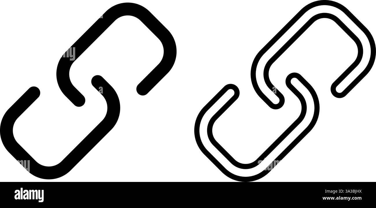 Symbol für Verknüpfung einfaches Design Stock Vektor