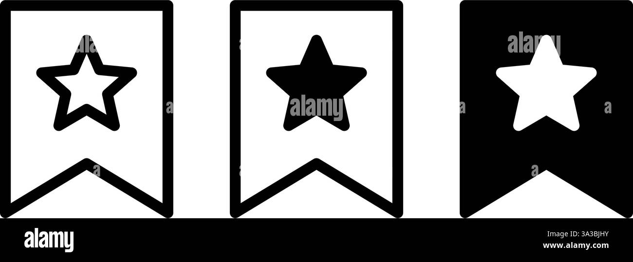 Tag hinzufügen Favoritenlesezeichen icn einfaches Design Stock Vektor