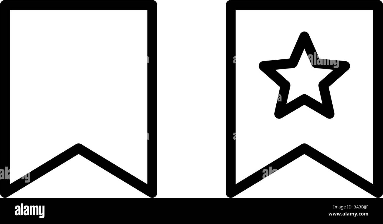 Tag hinzufügen Favoritenlesezeichen icn einfaches Design Stock Vektor