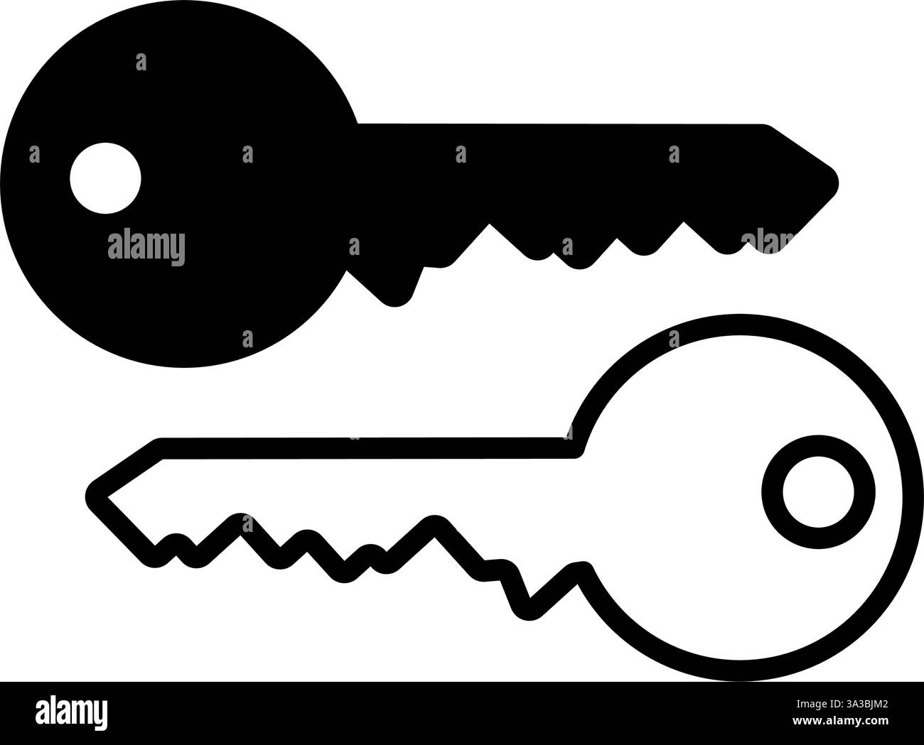 Schlüsselsymbol einfaches Design Stock Vektor