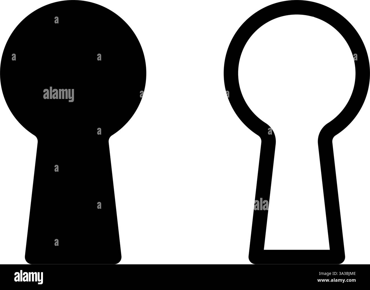 Schlüsselloch-Symbol einfaches Design Stock Vektor