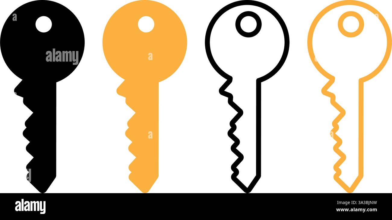 Schlüsselsymbol einfaches Design Stock Vektor