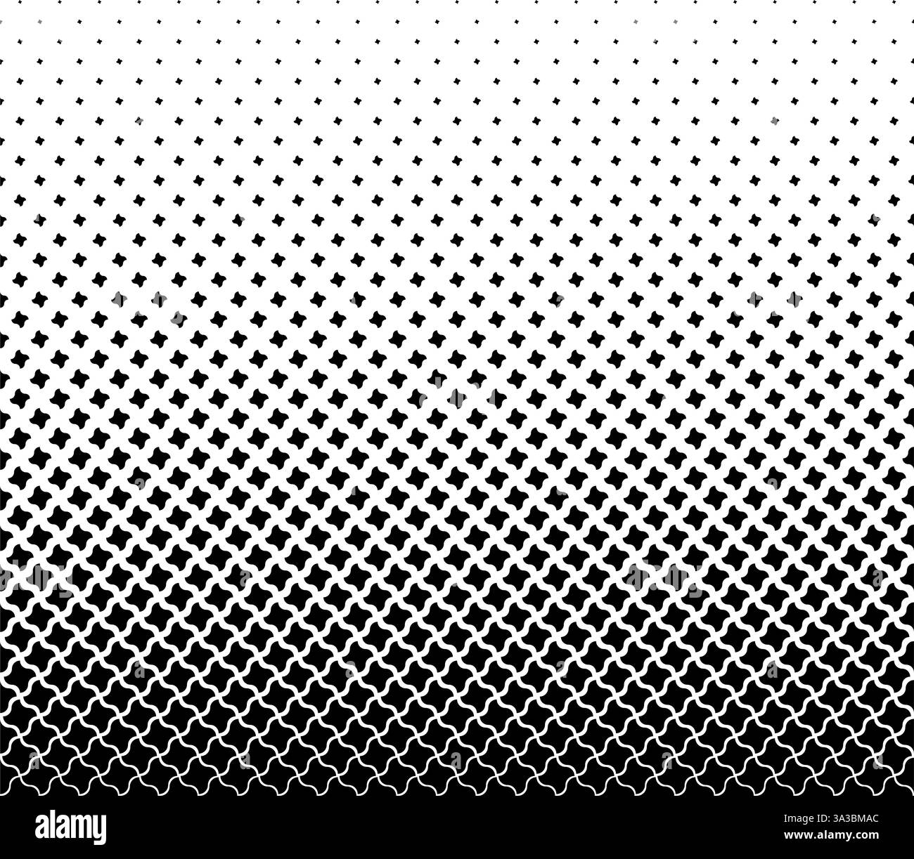 Geometrisches Muster von schwarzen Figuren auf weißem Hintergrund.Option mit einem DURCHSCHNITTLICHEN Ausblenden.SKALIERUNGSMETHODE. Stock Vektor