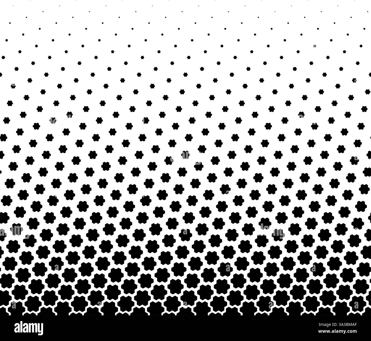 Geometrisches Muster von schwarzen Figuren auf weißem Hintergrund.Option mit einem DURCHSCHNITTLICHEN Ausblenden.SKALIERUNGSMETHODE. Stock Vektor