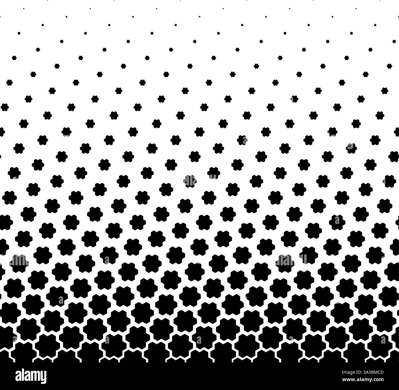 Geometrisches Muster von schwarzen Figuren auf weißem Hintergrund.Option mit einem DURCHSCHNITTLICHEN Ausblenden.SKALIERUNGSMETHODE. Stock Vektor