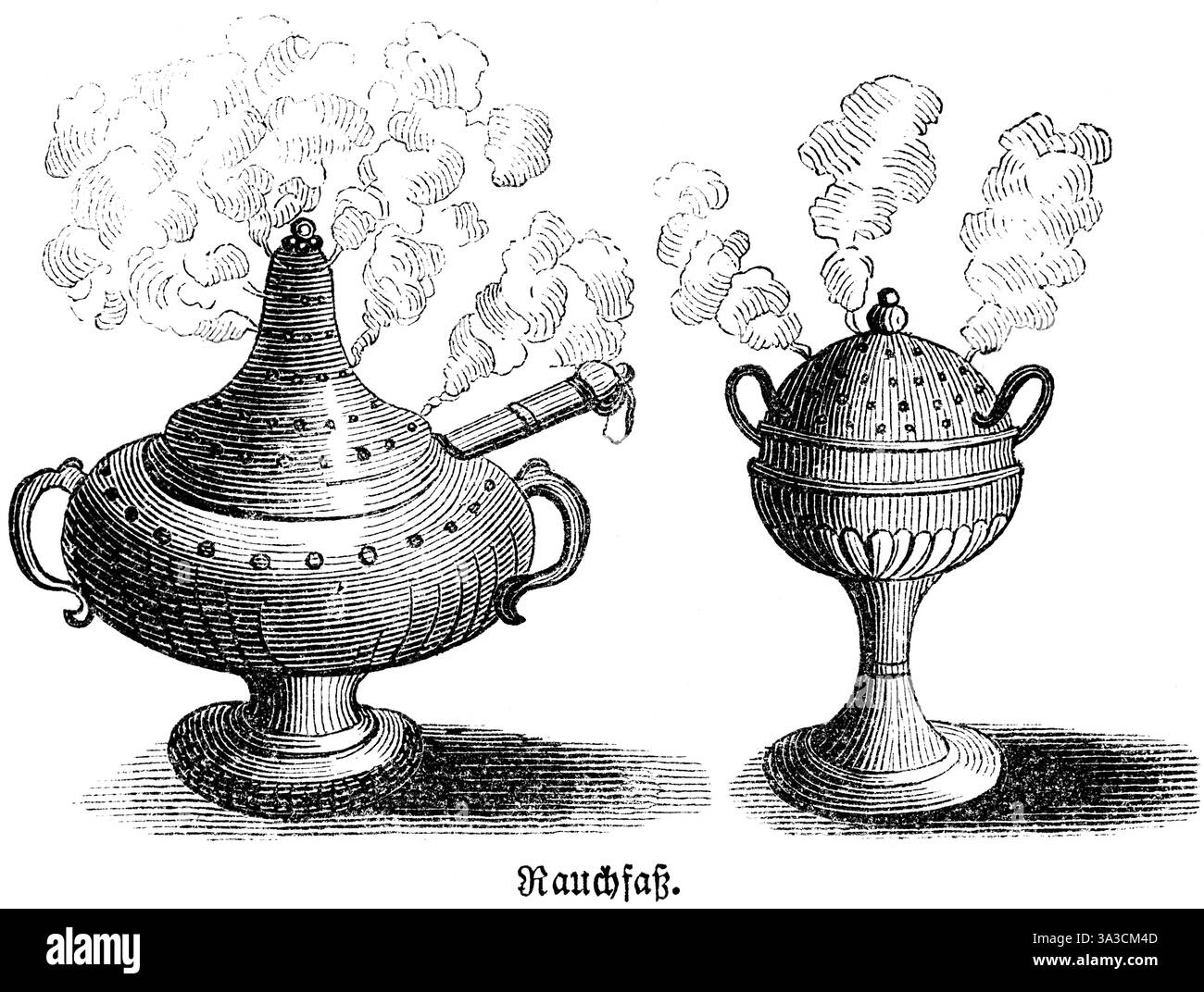 Censer oder Räuchergefäße in verschiedenen Formen, Gefäße aus Gold, Verbrennen des Räucheropfers in jüdischen Tempeln, Bibel, historische Illustration, Biblisc Stockfoto Censer oder Räuchergefäße in verschiedenen Formen, Gefäße aus Gold, Verbrennen des Räucheropfers in jüdischen Tempeln, Bibel, historische Illustration, Biblisc Stockfoto