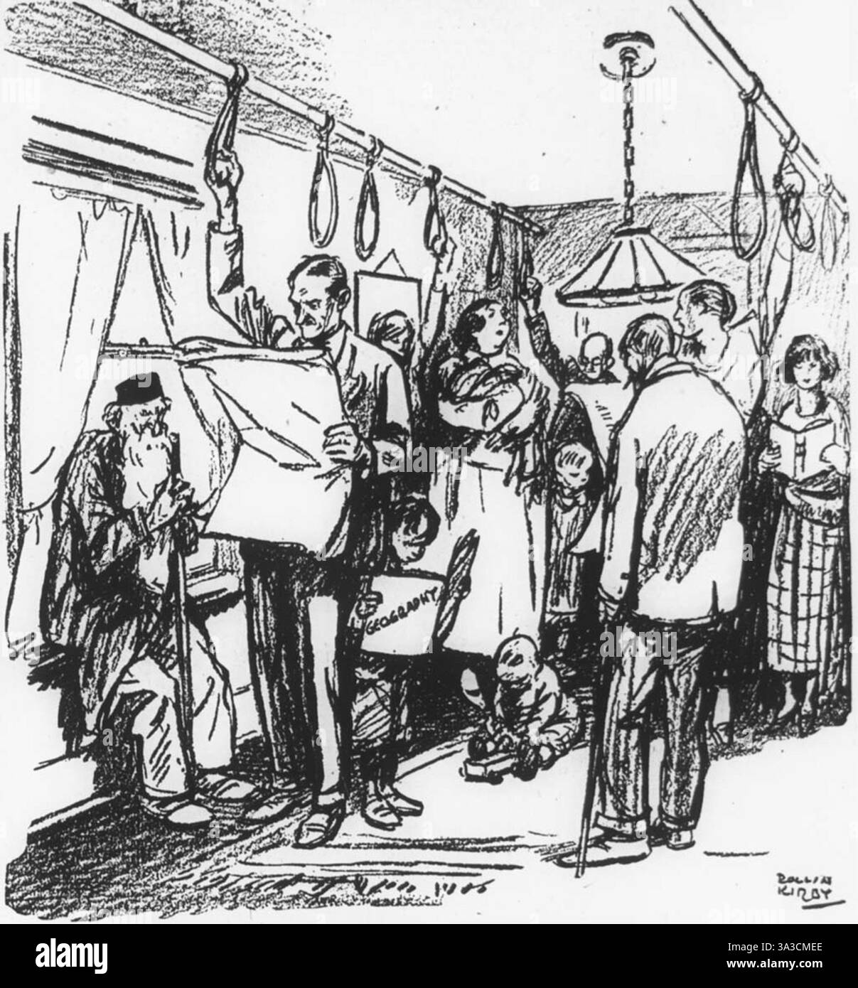 Mietstreiks in New York City - 1904 107 geführt von jüdischen und italienischen Migrantinnen in der Lower East Side. Protestierte dagegen, dass Vermieter trotz schlechter Wohnverhältnisse ihre Mieten erhöhen. - "Für Miete, $5000 pro Jahr und mehr" New York Leader. Illustrationen vom 18. Oktober 1923 Stockfoto