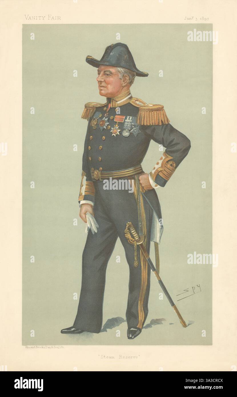 Admiral Charles Beresford „Steam Reserve“ Militär 1895 Stockfoto