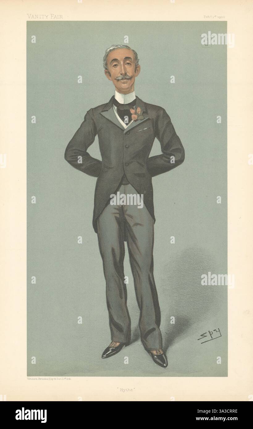 EITELKEIT-SPION-CARTOON Sir Edward Albert Sassoon 'Hythe'. Finanzen 1900 drucken Stockfoto