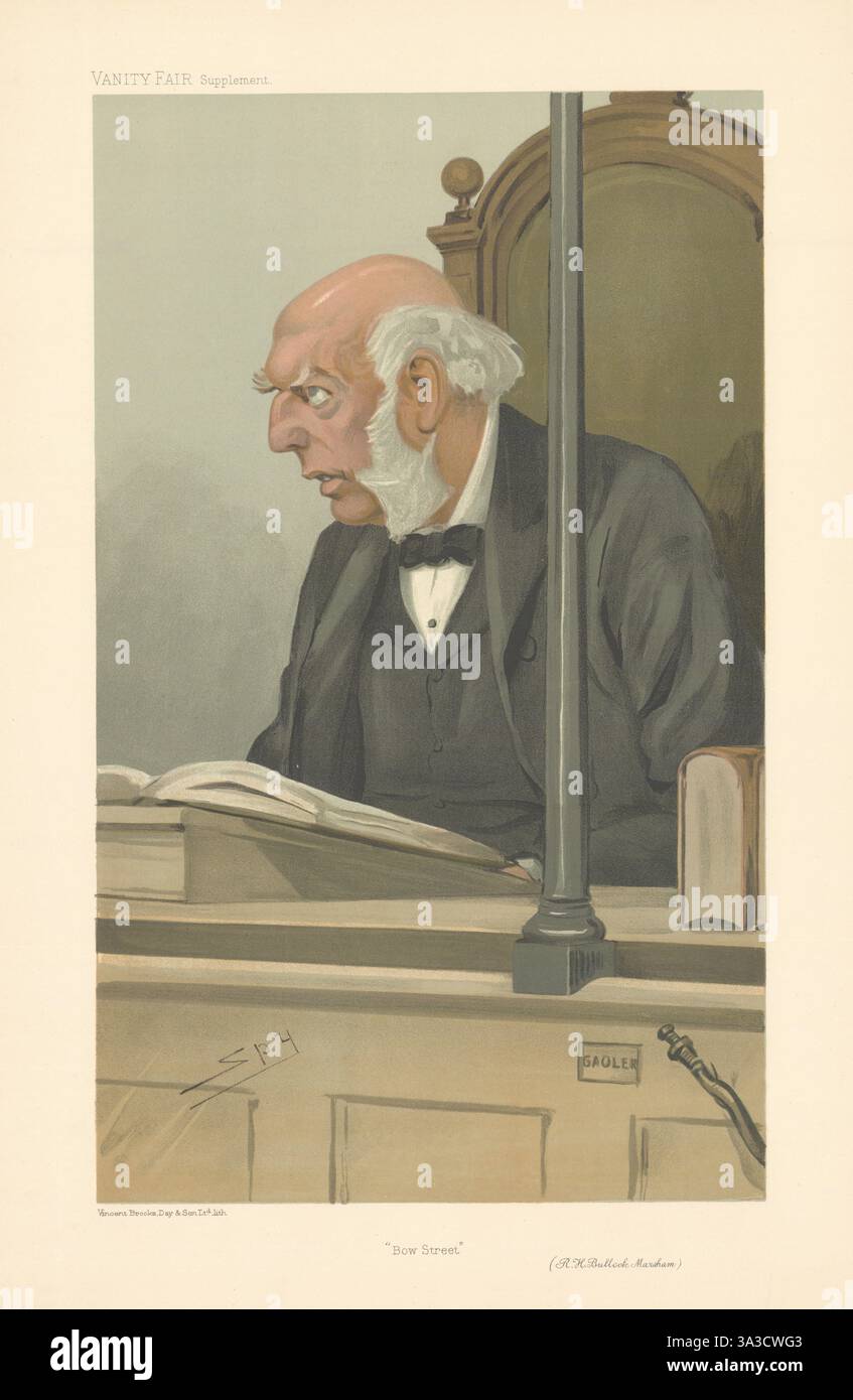 EITELITY FAIR SPION CARTOON Robert Henry Bullock-Marsham „Bow Street“ Law 1905 Stockfoto
