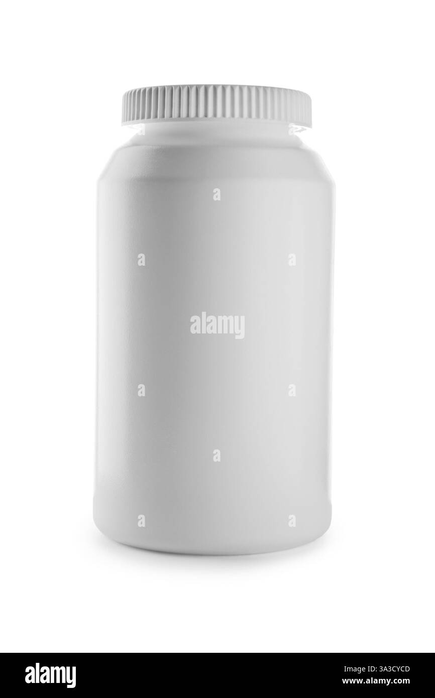 Weiße Flasche isoliert Stockfoto