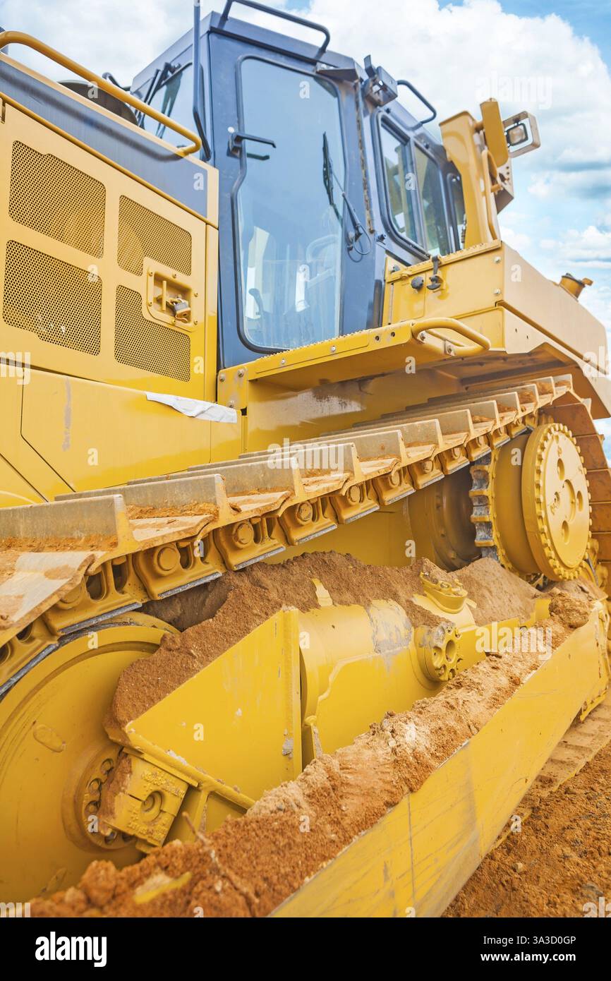 Nahaufnahme des Planierraumes Stockfoto