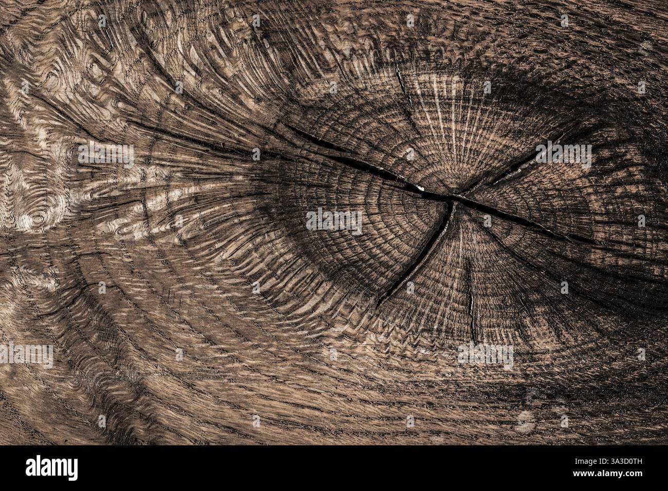 Braune, zerkratzte Holzstruktur in Vintage-Braun Stockfoto