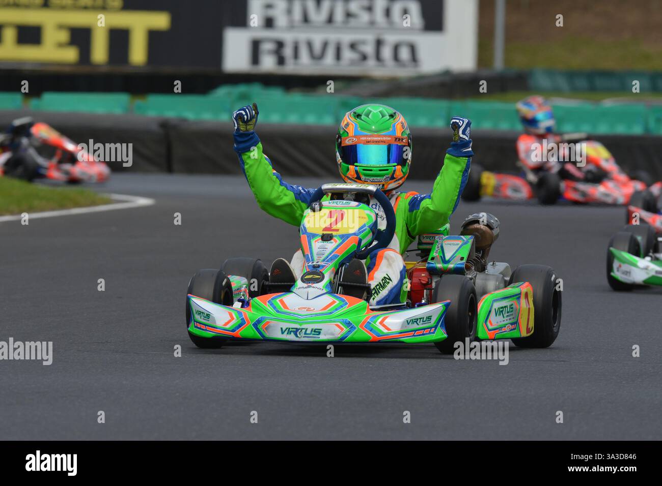 Oliver Bearman ist ein britischer Rennfahrer, der in der Formel 1 für das MoneyGram Haas F1 Team antritt. Stockfoto