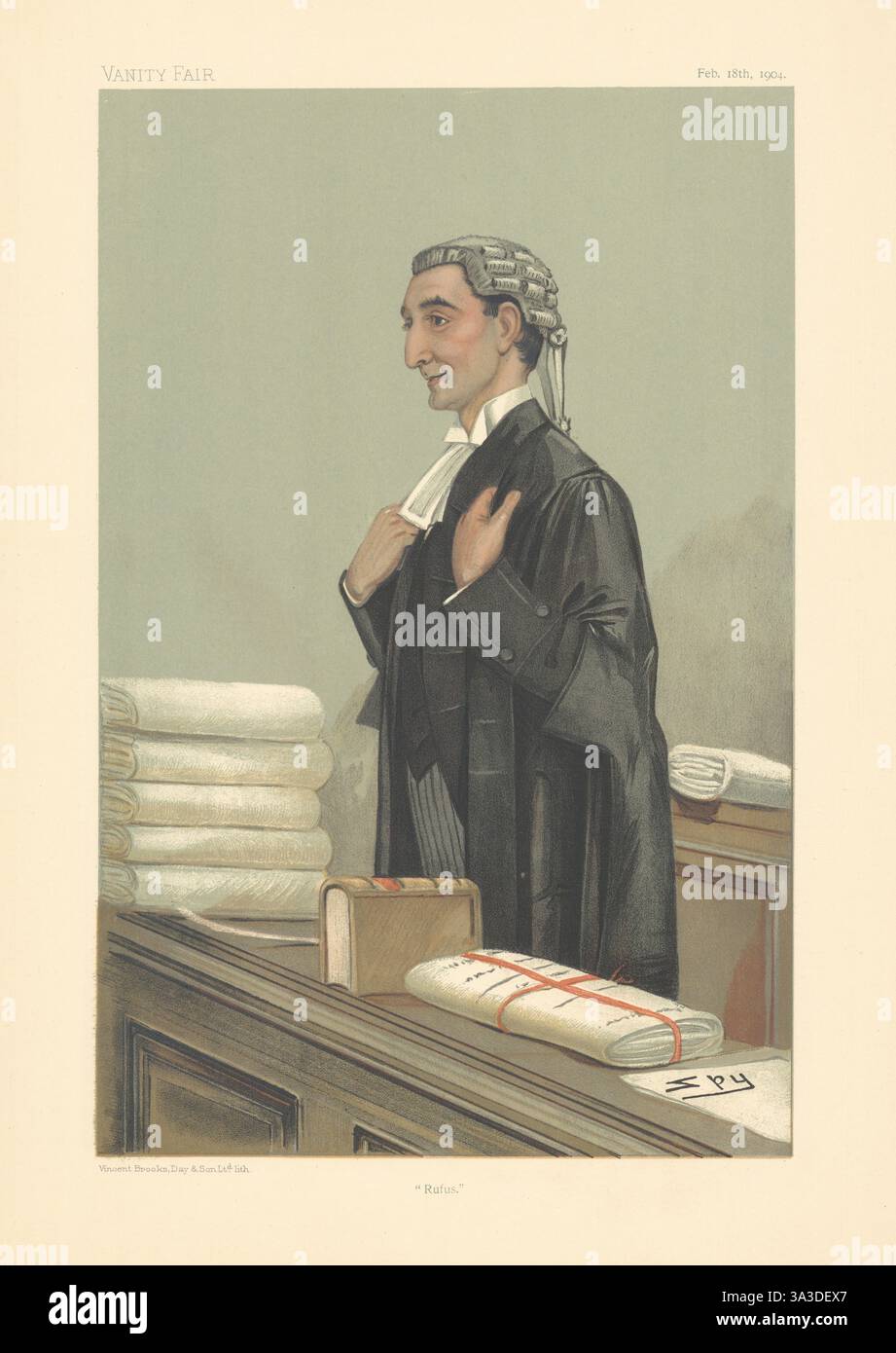 EITELKEIT-SPION-CARTOON "Rufus" Daniel Isaacs, Marquess of Reading. Gesetz 1904 Stockfoto