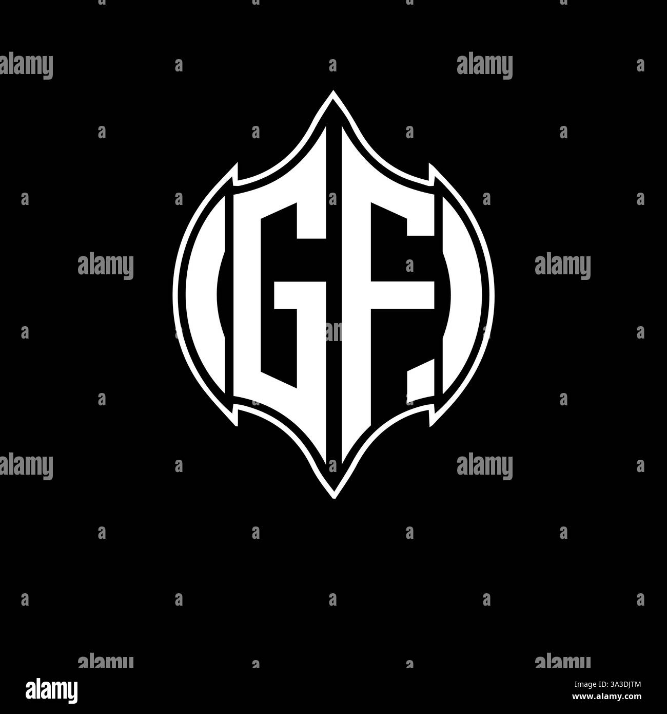 GF einzigartige moderne flache abstrakte geometrische Initialen Vektor Letter Logo Design. GF-Monogramm-Logo. Stock Vektor